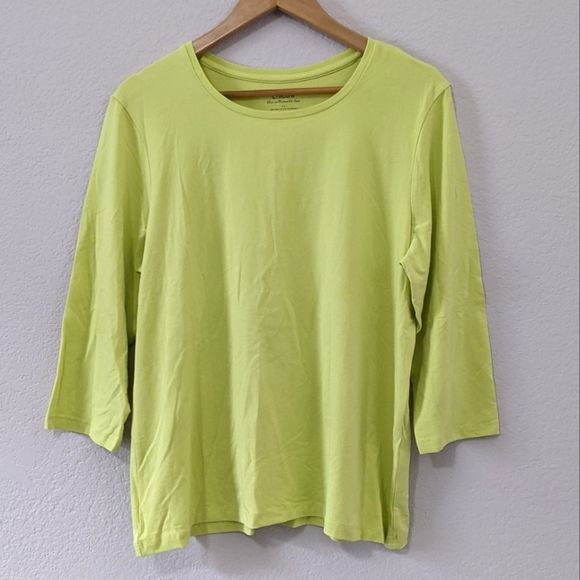 Chico's Tops - Chico's 3/4 Sleeve Top, Lime Green, Size XL